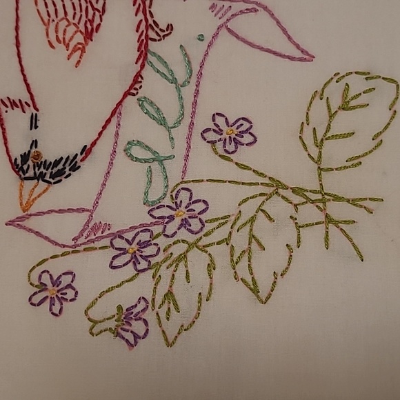 Vintage Hand Stitched Illinois State Bird & Flower - Picture 6 of 16